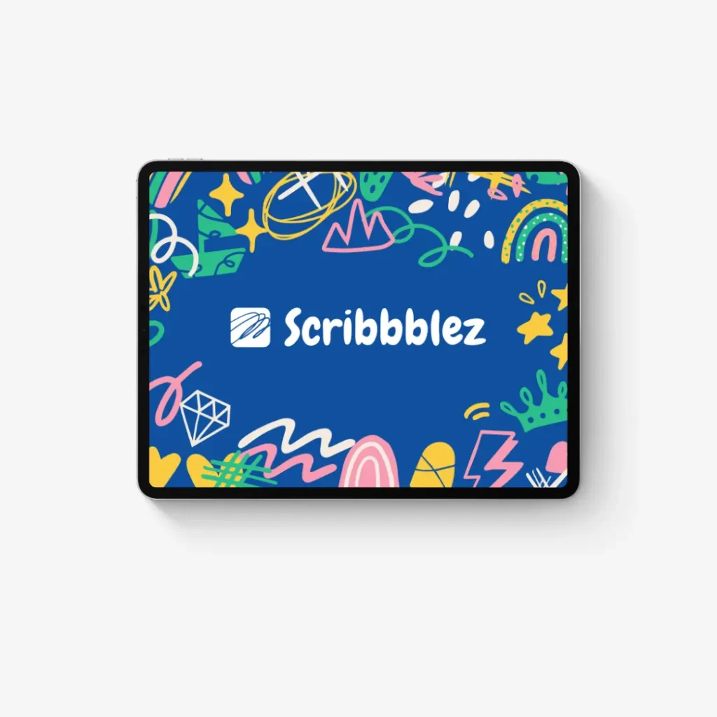 Editable Colorful Pattern Scribble Canva Template | 50 Elements