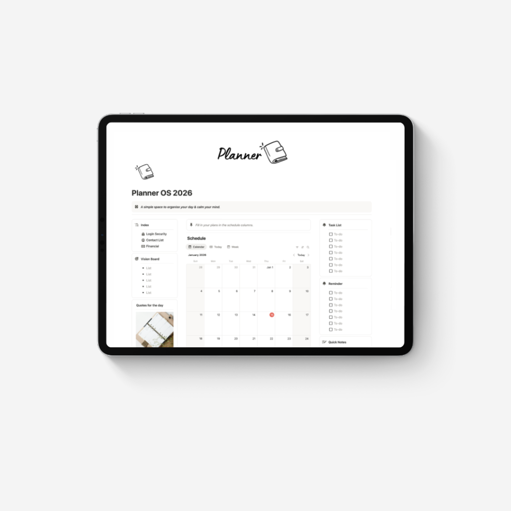 2026 Notion Planner