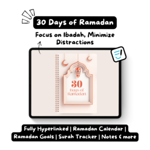 Digital Planner: 30 Days of Ramadan
